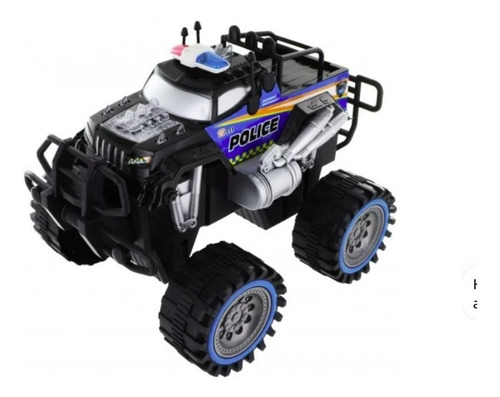 Camioneta Grande De Policía A Fricción 25cm. Burbuja