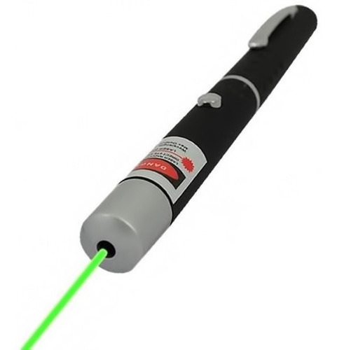 Caneta Laser Verde Pointer 5000mw Com 5 Ponteiras De Efeitos