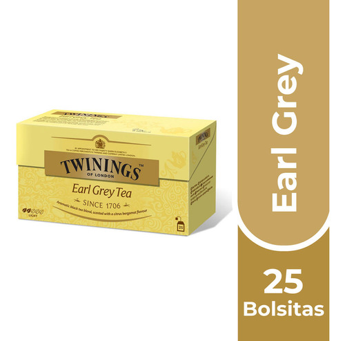 Twinings Earl Grey (etiqueta Amarilla) X 25 Bolsitas
