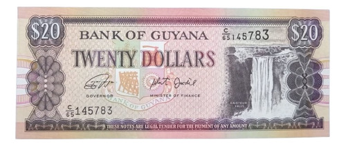 Billete De Guyana, 20 Dólares De 1992