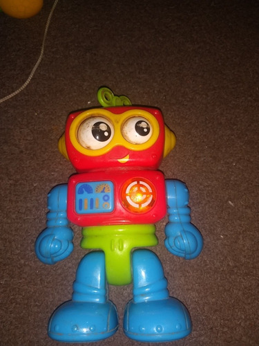 Imagen 3 de 3 de Lote Juguetes Bebe. Robot Con Luz Y Sonido + Gusano Arrastre