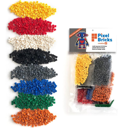 Creative Qt Kit De Mosaico Pixel Bricks, 8 Colores Clásicos,