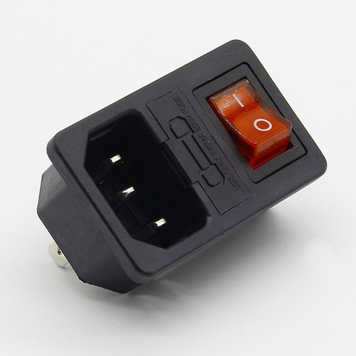 Socket Con Interruptor 3 Pin Chasis Macho 10 Amp 