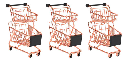 Carrito De Compras De Doble Capa Modelo Supermark De Hierro