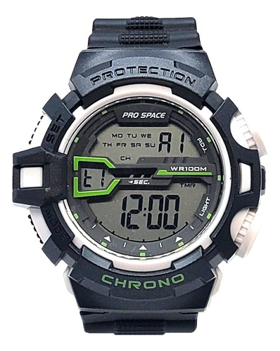Reloj Pro Space Digital Hombre Sumergible Cronómetro Alarma