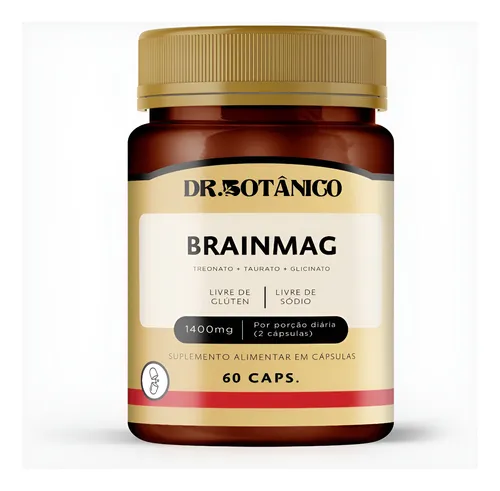 Brainmag(treonato+taurato+glicinato) 1400mg 60caps Dr.botâni Sabo...