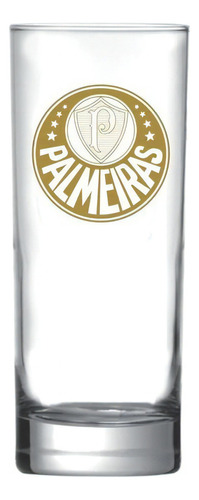 Copo Licenciado Estampa Brasão Ouro Palmeiras Oficial 330ml