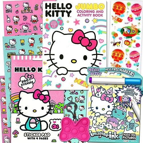 Juego De Libros De Actividades Para Colorear De Hello Kitty 
