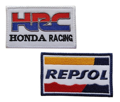 Parche Bordado Repsol Bandera Repsol Y Hrc Honda Racing Moto