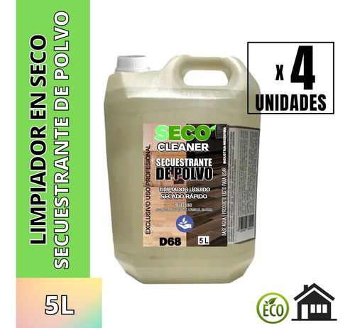 Secuestrante De Polvo 5 L X 4u Mopa Limpidor En Seco Pisos 