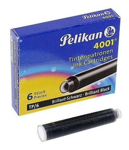 Tinta Para Pluma Fuente Pelikan 4001 - Cartridges- Negro