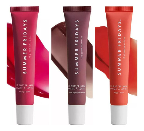 3x Bálsamo Labial Summer Lip Butter Balm Fridays Original