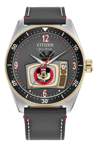 Reloj Citizen 61698 Aw1794-47w Ecodrive Hombre Mickey Mouse Color de la correa Gris Color del bisel Gris Color del fondo Gris 61698