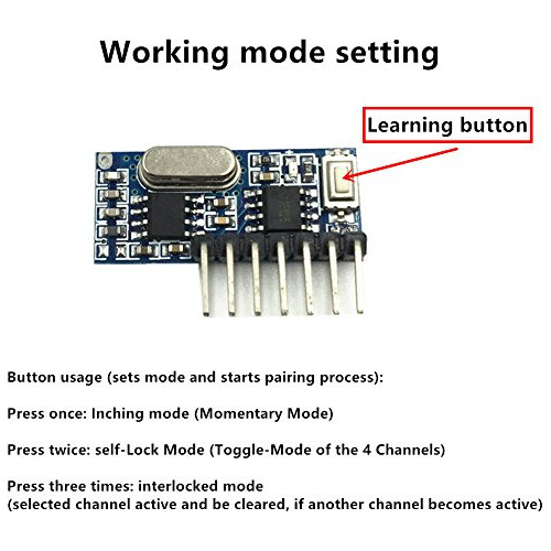 Módulo Rf Inalámbrico Qiachip 433 Mhz, Receptor Y Transmisor