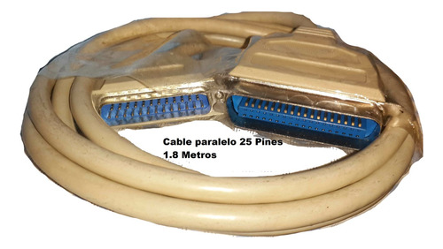 Cable Puerto Paralelo Db 25 Macho - Hembra Para Impresora