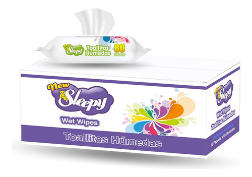 Toallitas Húmedas Sleepy 80 Unidades Tapa Dura Caja X 12unid