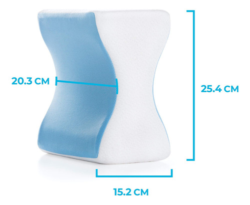 Linenspa - Almohada Ortopédica Para Rodillas Y Piernas De Memory Foam - Alivia Dolores Y Mejora El Descanso