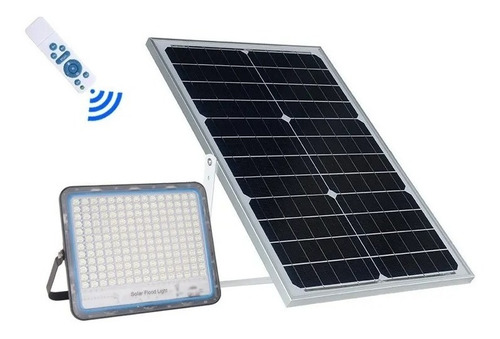 Reflector Solar Led 400w C/panel Y Control Remoto Exterior Color de la carcasa Negro