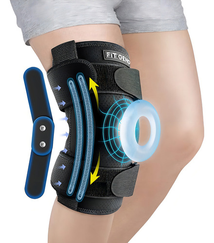 Ajuste Geno Reactive + Rodillera Con Bisagras Con Estabiliza