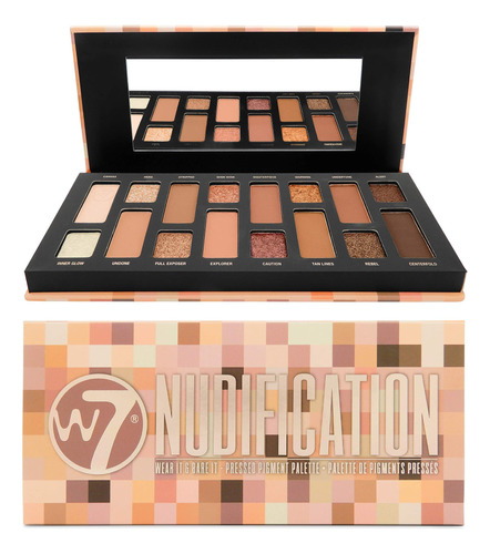 W7 | Nudification Pressed Pigment Palette Makeup | Tonos: Cr