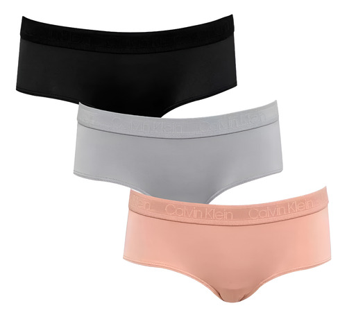 Pack 3 Panty Calzones Calvin Klein Original Bikini Mujer