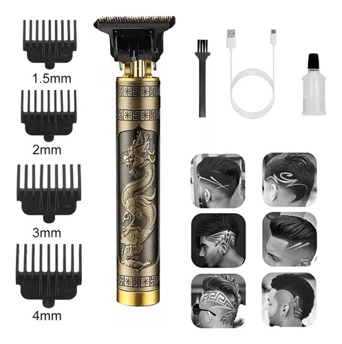 Maquina De Cortar Cabelo Dragao Acabamento Barba Sem Fio