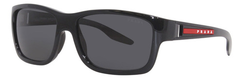 Lentes De Sol Prada Polarizados Sps01w Dg0-02g Negro Hombre Color de la lente Gris oscuro Diseño Classic