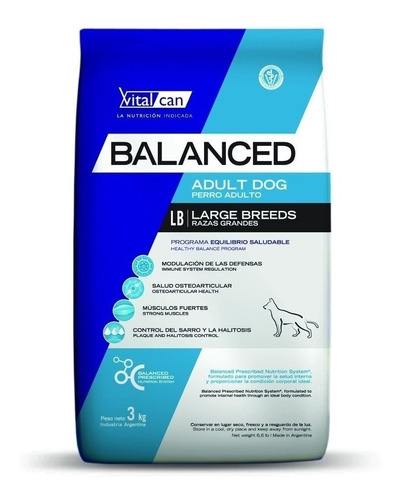 Vital Can Balanced Adult Large20 Kgenvios Caba S/cargo!