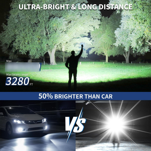 Linterna Recargable Led 990000 Lúmenes Impermeable Ipx6
