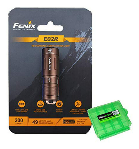 Linterna Fenix E02r 200 Lm Usb Mini Recargable Con Estuche (