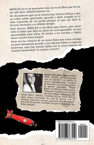 Misiles: Crónicas De Un Amor Roto, De Jessica González