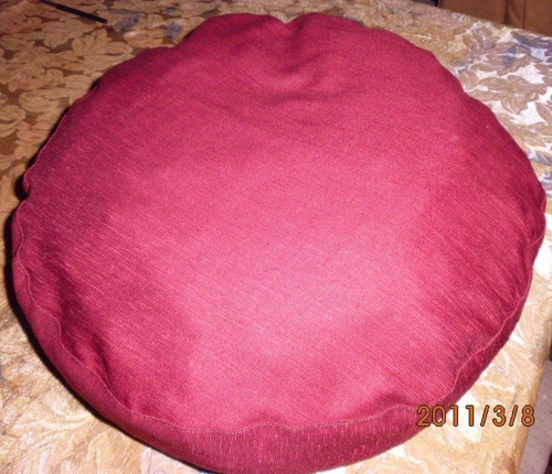 Almohadon Redondo Lino Rojo Con Relleno Nuevo(colores) 40cm