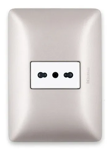 comprar Enchufe Simple 2p+t 10\u002F16a 250v Blanco\u002Ftitanio Bticino Matix