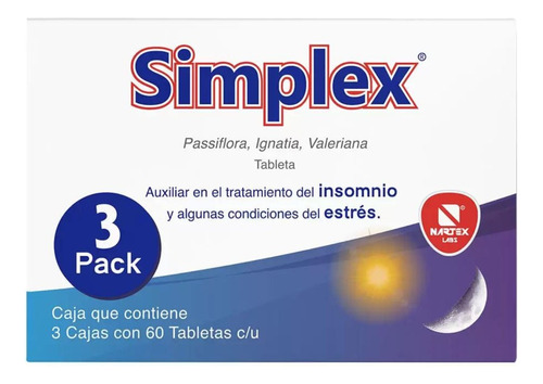 Tabletas Para El Insomnio Simplex 3 Pack