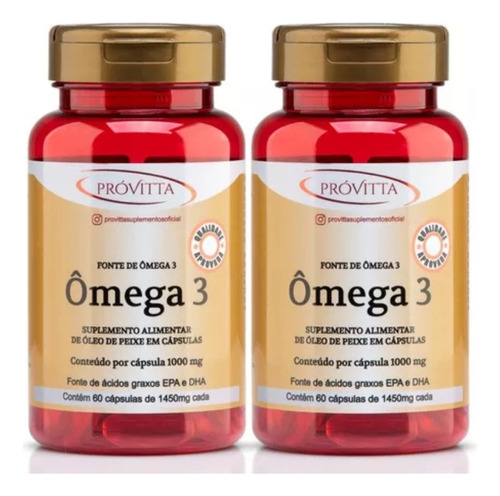 Kit 2 Omega 3 1000mg Aceite De Pescado Epa 540 Dha 360 