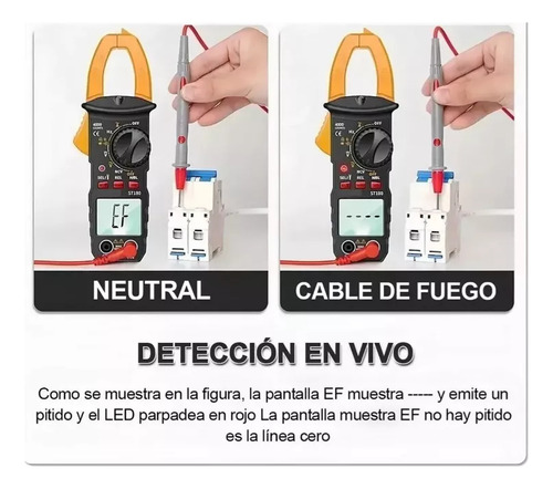 Pinza Amperimétrica Digital, Aneng Multímetro Digital St180 Color Amarillo