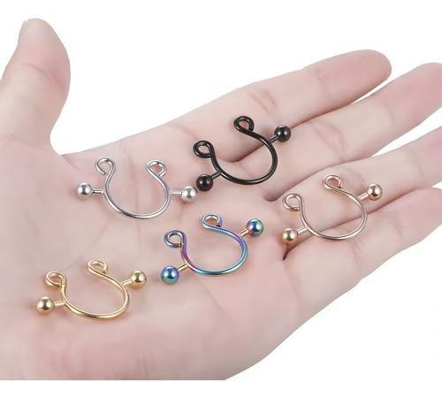 Piercings Pezon Sin Perforación Aretes Falsos Para Pezon 2pz Plateado