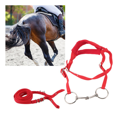 Cabezas De Caballo Cabezada Ajustable Arnés De Rienda Cojín