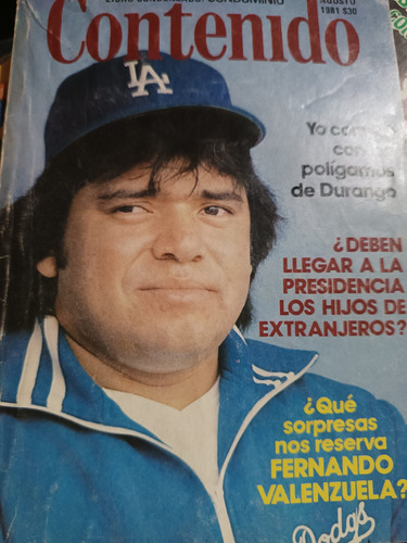 Revista Contenido Fernando Valenzuela Año 1981