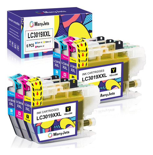 Cartuchos De Tinta Color Lc3019 Para Impresora Brother 6u.