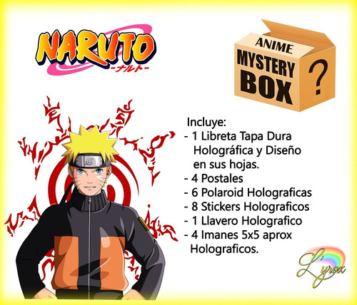 Naruto Caja Misteriosa Mystery Box Anime Manga Shippuden