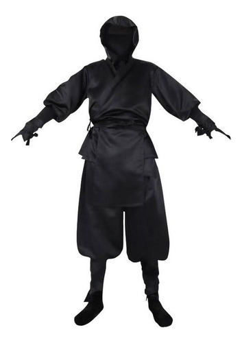 Trajes De Cosplay De Halloween De Ninja Negro Japonés