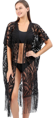 Mujer Bikini De Encaje Estilo Playa Talla Grande,1capa Larga