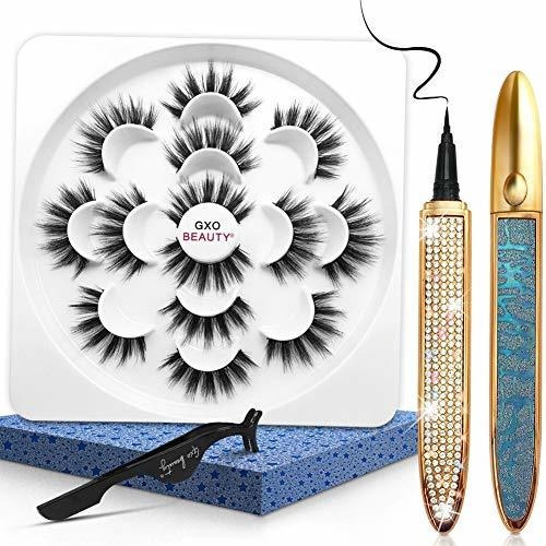 Pestañas Postizas - Magic Eyelashes With Eyeliner Kit, 7 Pai