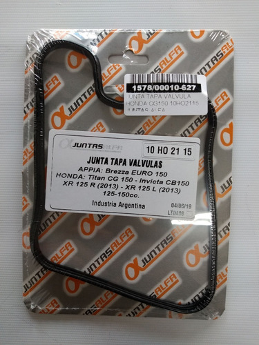 Junta Tapa Valvula Honda Cg 150 (rpmotos, Villa Urquiza)