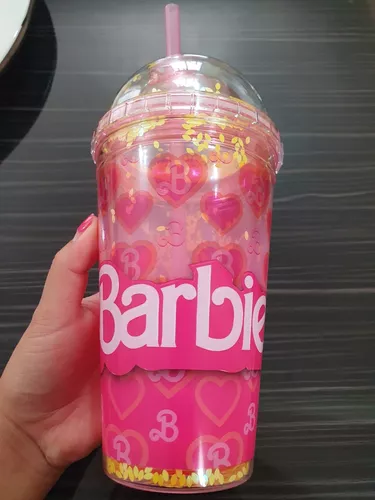 Vaso Termo Térmico Barbie Rosa Grabado Láser