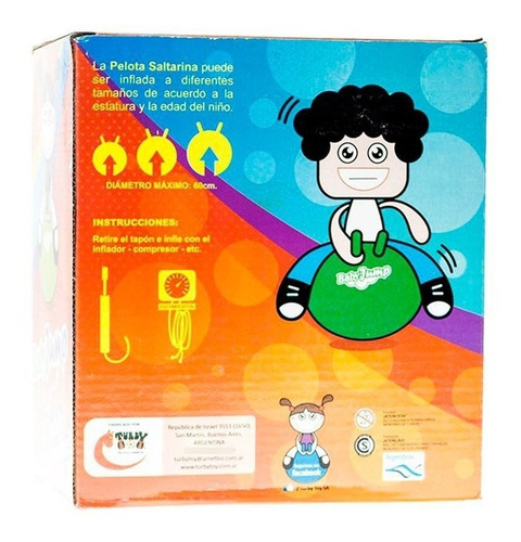 Imagen 5 de 5 de Pelota Saltarina Baby Jump La Original Turby Saltarin