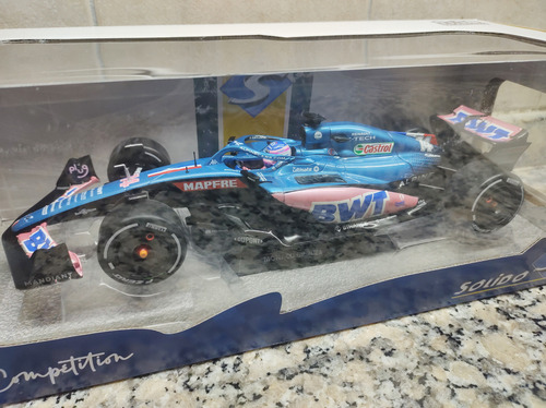 Renault Alpine A522 2022 F1 1:18 Fernando Alonso Solido Celeste (Usado)