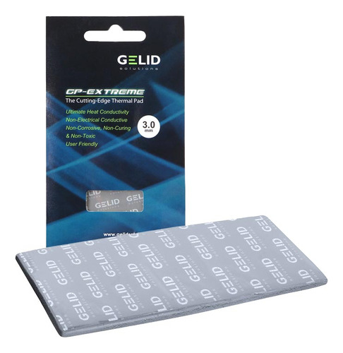 Pad térmico Gelid Gp-extreme Tp-gp01-e 80x40x3mm 12w/mk color gris
