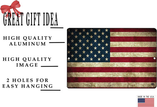 Usa American Flag Metal Tin Sign Wall Decor Man Cave Bar ...